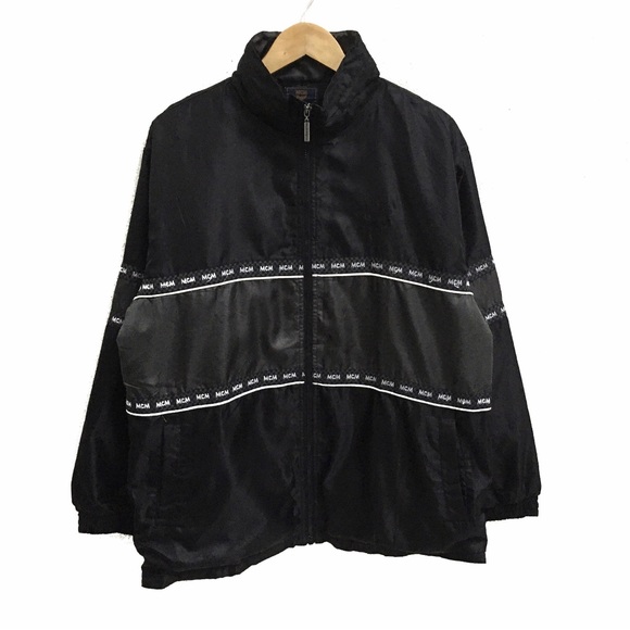 RARE! Vintage Mode Creation Munchen(MCM) Big Logo Embroidered Zipper Windbreaker - Picture 2 of 5